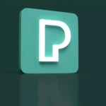 Modern 3D rendered icon symbolizing the letter P with a glowing effect on a green background.